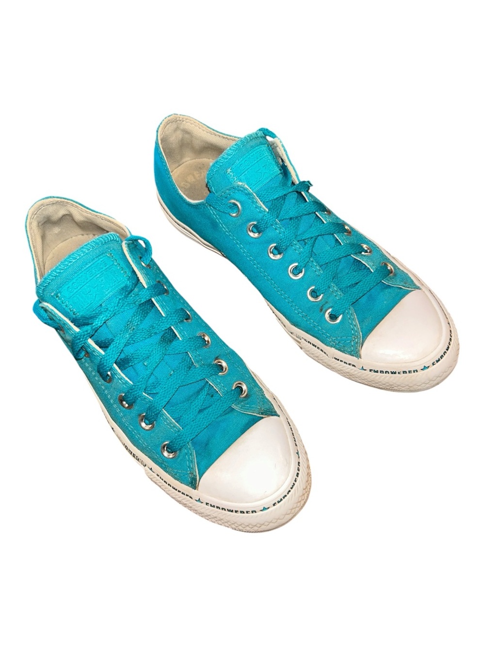 Converse Empowered Turquoise Canvas Low-Top Sneakers